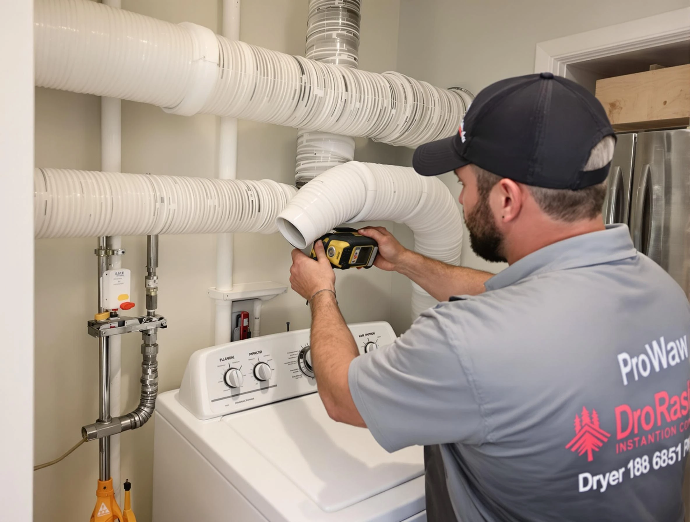 Professional dryer vent hose installation by Enon Dryer Vent Cleaning in Enon